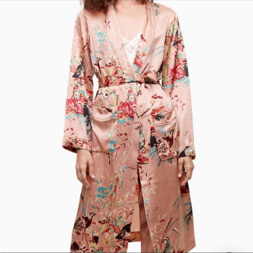 Aritzia Wilfred Pilier Satin Jacket Medium Floral